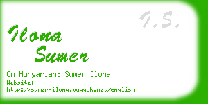 ilona sumer business card